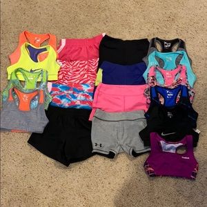 Girls lot of athletic clothes